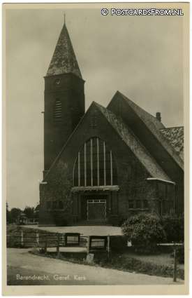 ansichtkaart: Barendrecht, Geref. Kerk