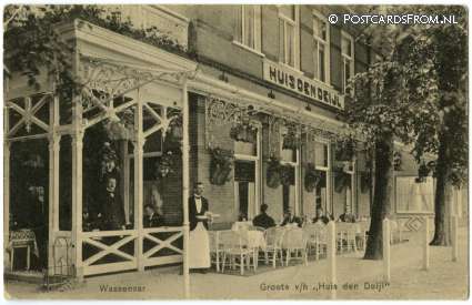 ansichtkaart: Wassenaar, Groete v.h. 'Huis den Deijl'