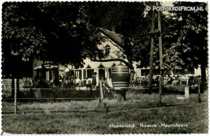 ansichtkaart: Maartensdijk, Theetuin 'Mauritshoeve'