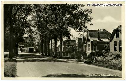 ansichtkaart: Zuidhorn, Friesestraatweg