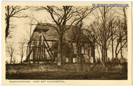 Wanneperveen, Kerk met Klokkestoel ansichtkaart: Wanneperveen, Kerk met Klokkestoel