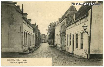 Oudewater, Leeuweringerstraat ansichtkaart: Oudewater, Leeuweringerstraat