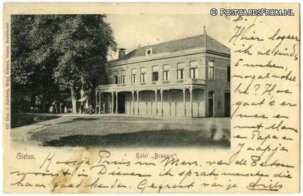 Gieten, Hotel 'Braams' ansichtkaart: Gieten, Hotel 'Braams'