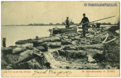 ansichtkaart: Schiedam Kethel, De overstrooming