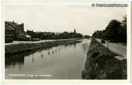 Hoofddorp, Langs de Hoofdvaart. Cafe-Rest. 'De Landbouw' ansichtkaart: Hoofddorp, Langs de Hoofdvaart. Cafe-Rest. 'De Landbouw'
