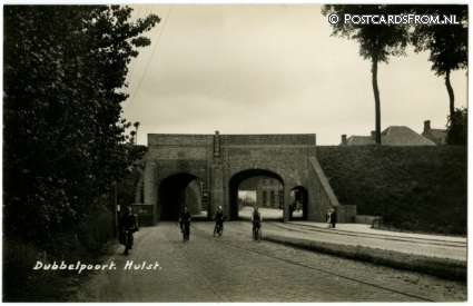 Hulst, Dubbelpoort ansichtkaart: Hulst, Dubbelpoort