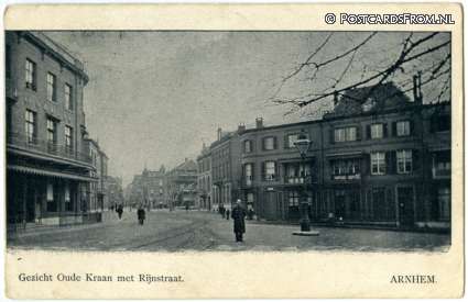 Arnhem, Gezicht Oude Kraan met Rijnstraat ansichtkaart: Arnhem, Gezicht Oude Kraan met Rijnstraat