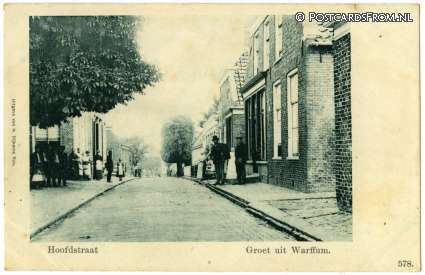 ansichtkaart: Warffum, Hoofdstraat