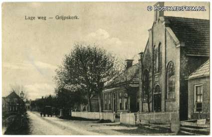 ansichtkaart: Grijpskerk, Lage weg