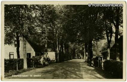 Groet, Dorpsstraat ansichtkaart: Groet, Dorpsstraat