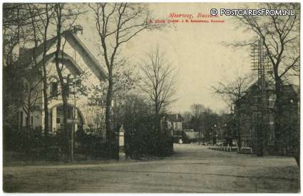 ansichtkaart: Bussum, Meerweg. Wijchmanlaan