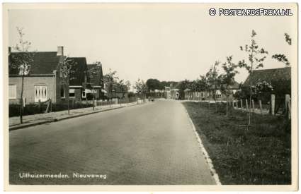Uithuizermeeden, Nieuweweg ansichtkaart: Uithuizermeeden, Nieuweweg