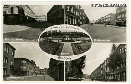 ansichtkaart: 's-Gravenhage, Doorwerthstraat - Heelsumstraat - Hoenderlostraat
