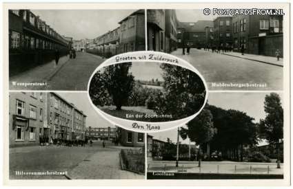 ansichtkaart: 's-Gravenhage, Weesper- Muidenbergsches- Hilversumsche-straat - Gooilaan