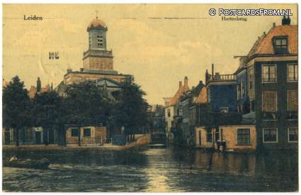 ansichtkaart: Leiden, Hartenbrug