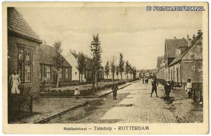Rotterdam, Tuindorp. Heinlantstraat ansichtkaart: Rotterdam, Tuindorp. Heinlantstraat