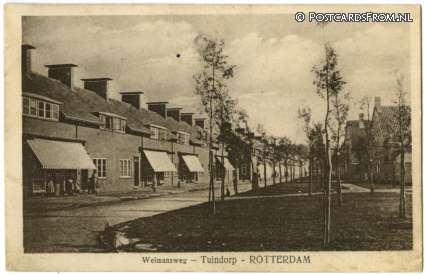 ansichtkaart: Rotterdam, Tuindorp Vreewijk. Weimansweg