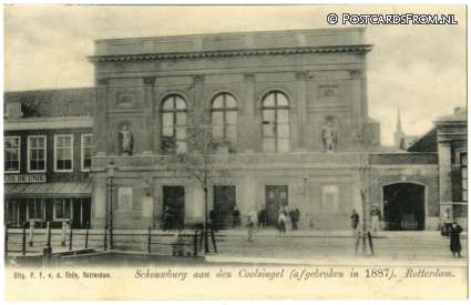 Rotterdam, Schouwburg aan den Coolsingel, afgebroken in 1887 ansichtkaart: Rotterdam, Schouwburg aan den Coolsingel, afgebroken in 1887