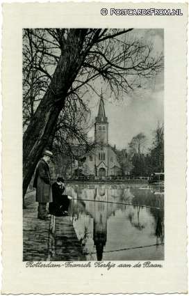 ansichtkaart: Rotterdam, Fransch Kerkje aan de Baan