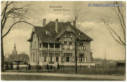 ansichtkaart: Overschie, Rotterd. Rijweg