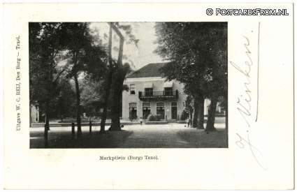 ansichtkaart: Den Burg, Marktplein