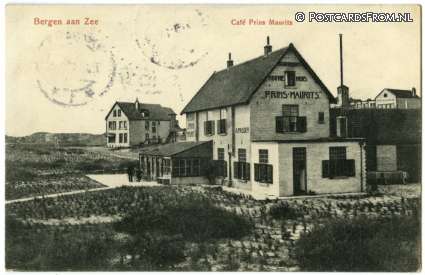 ansichtkaart: Bergen aan Zee, Cafe Prins Maurits