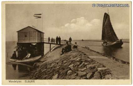 ansichtkaart: Elburg, Wandelpier