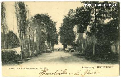 Hoofddorp, Binnenweg ansichtkaart: Hoofddorp, Binnenweg