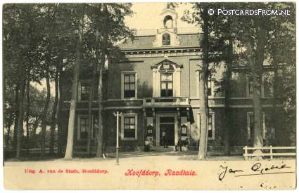 Hoofddorp, Raadhuis ansichtkaart: Hoofddorp, Raadhuis