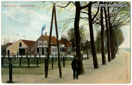 Hoofddorp, Cafe Marktzicht ansichtkaart: Hoofddorp, Cafe Marktzicht