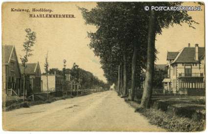 Hoofddorp, Kruisweg. Haarlemmermeer ansichtkaart: Hoofddorp, Kruisweg. Haarlemmermeer
