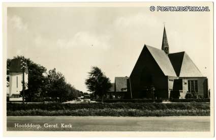 Hoofddorp, Geref. Kerk ansichtkaart: Hoofddorp, Geref. Kerk