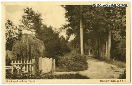 ansichtkaart: Beetsterzwaag, Kerkepad achter Buurt