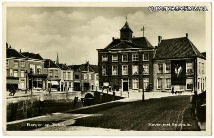 ansichtkaart: Bergen op Zoom, Haven met Spuihuis