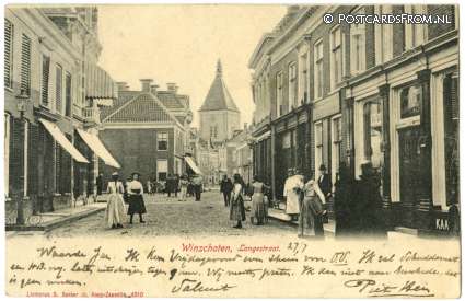 ansichtkaart: Winschoten, Langestraat