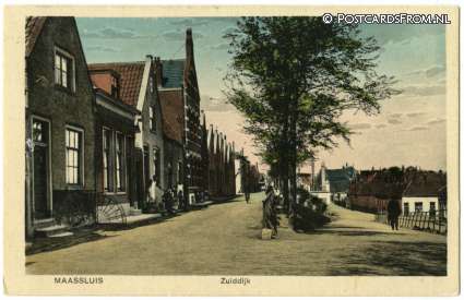 ansichtkaart: Maassluis, Zuiddijk