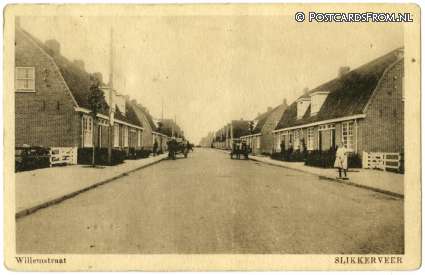 ansichtkaart: Slikkerveer, Willemstraat