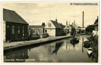 Zaandijk, Nieuwe Vaartkade ansichtkaart: Zaandijk, Nieuwe Vaartkade