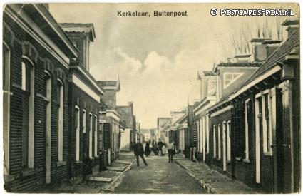Buitenpost, Kerkelaan ansichtkaart: Buitenpost, Kerkelaan