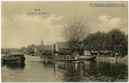 Delft, Gezicht op de Schie ansichtkaart: Delft, Gezicht op de Schie