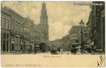 ansichtkaart: Zutphen, Groenmarkt