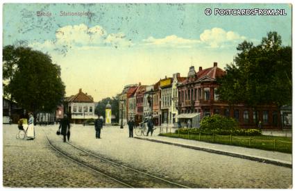 ansichtkaart: Breda, Stationsplein