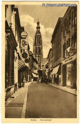 ansichtkaart: Breda, Karrestraat