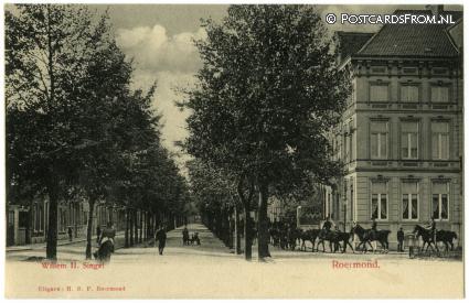 ansichtkaart: Roermond, Willem II. Singel