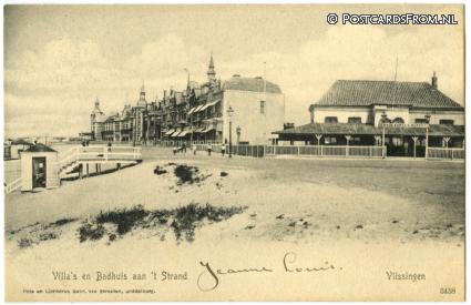 Vlissingen, Villa's en Badhuis aan 't Strand ansichtkaart: Vlissingen, Villa's en Badhuis aan 't Strand