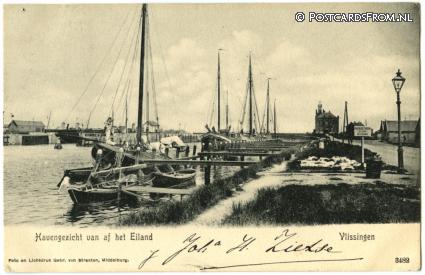Vlissingen, Havengezicht van af het Eiland ansichtkaart: Vlissingen, Havengezicht van af het Eiland