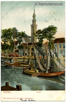 ansichtkaart: Veere, Haven