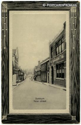 Dokkum, Fetze-straat ansichtkaart: Dokkum, Fetze-straat
