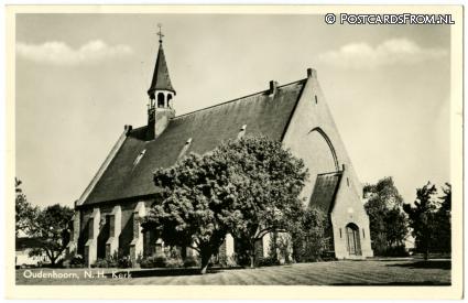 ansichtkaart: Oudenhoorn, N.H. Kerk