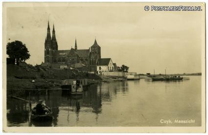 ansichtkaart: Cuijk, Maasgezicht